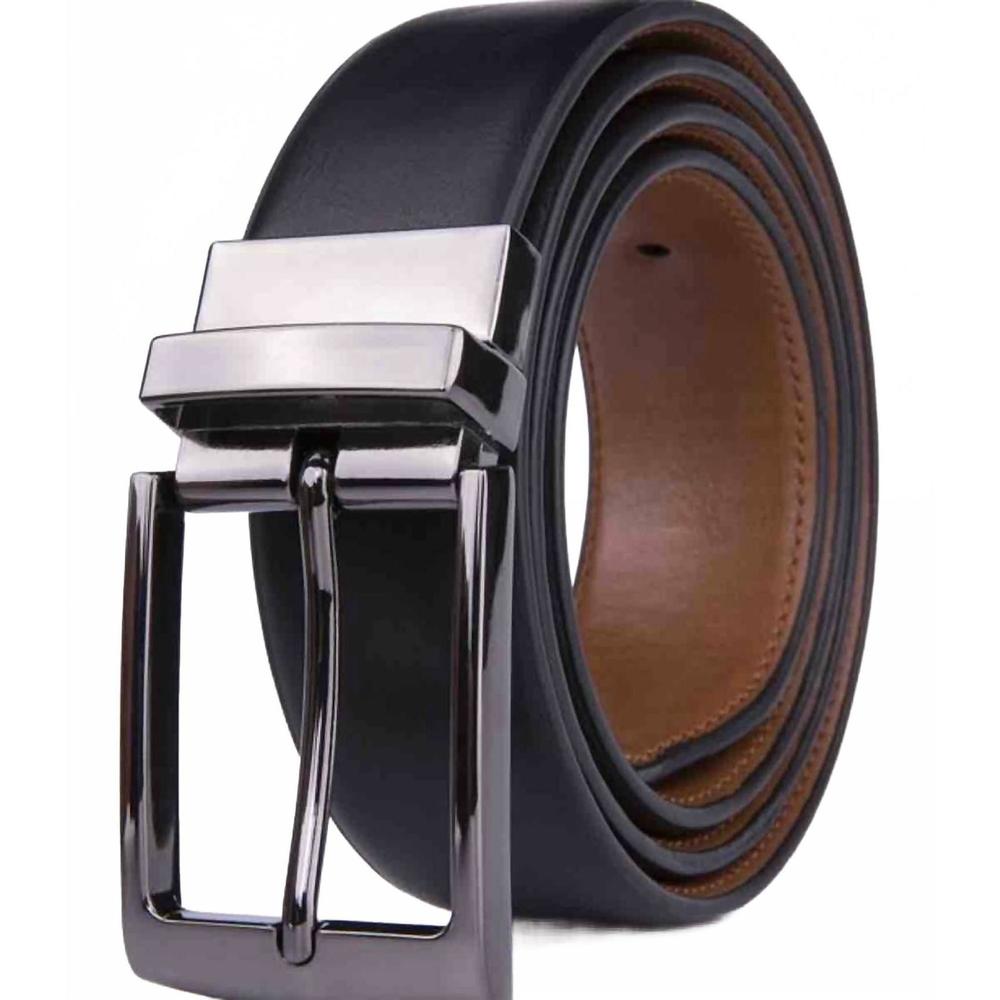 NEW SELINI NEW YORK men's david reversible belt in black brown